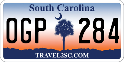 SC license plate OGP284