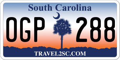 SC license plate OGP288