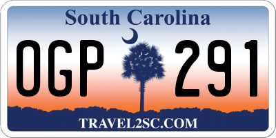 SC license plate OGP291