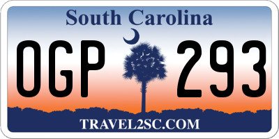 SC license plate OGP293