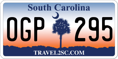 SC license plate OGP295