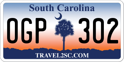 SC license plate OGP302