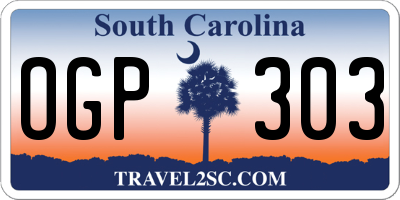 SC license plate OGP303