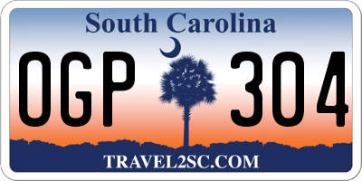 SC license plate OGP304