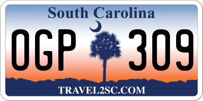 SC license plate OGP309
