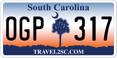 SC license plate OGP317