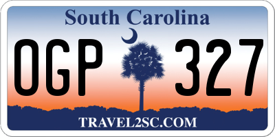 SC license plate OGP327