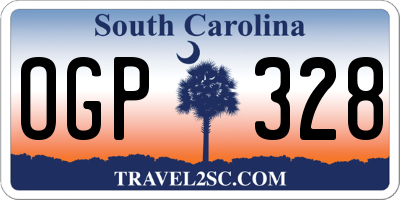 SC license plate OGP328