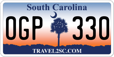 SC license plate OGP330