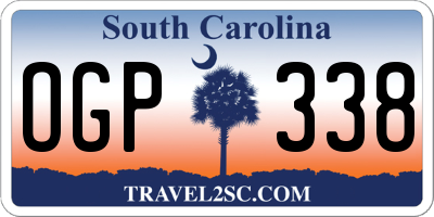 SC license plate OGP338