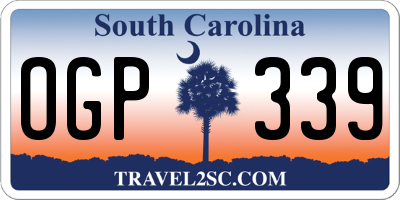SC license plate OGP339
