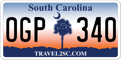 SC license plate OGP340