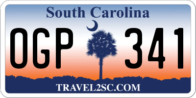SC license plate OGP341