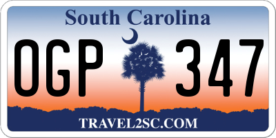 SC license plate OGP347
