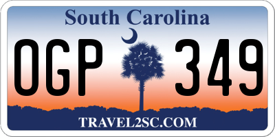SC license plate OGP349