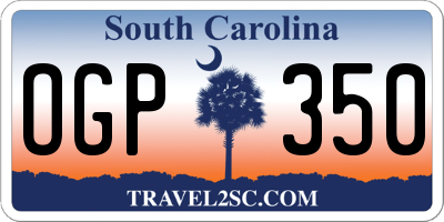 SC license plate OGP350