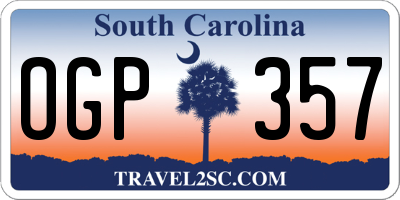 SC license plate OGP357