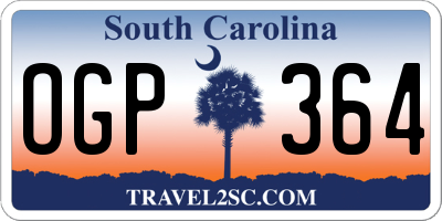 SC license plate OGP364
