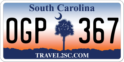 SC license plate OGP367