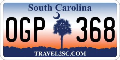 SC license plate OGP368