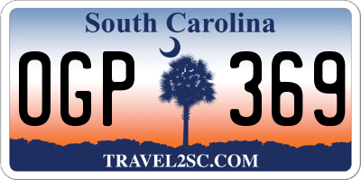 SC license plate OGP369