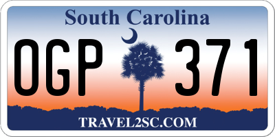 SC license plate OGP371