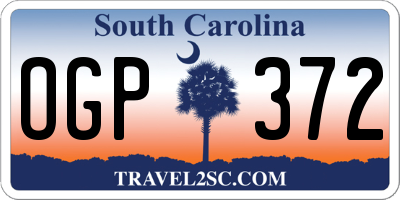 SC license plate OGP372