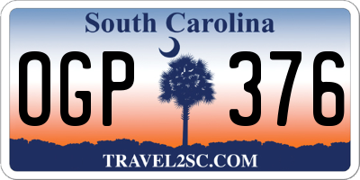 SC license plate OGP376