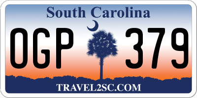 SC license plate OGP379