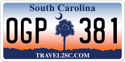 SC license plate OGP381