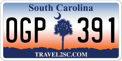 SC license plate OGP391