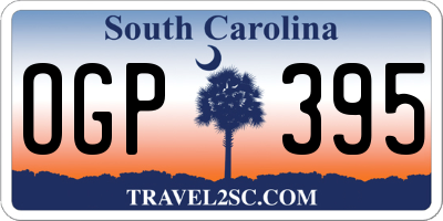 SC license plate OGP395