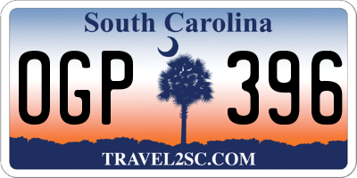 SC license plate OGP396