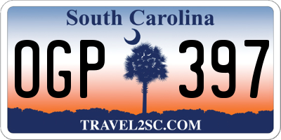 SC license plate OGP397