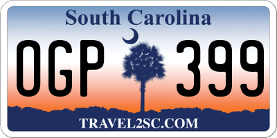 SC license plate OGP399