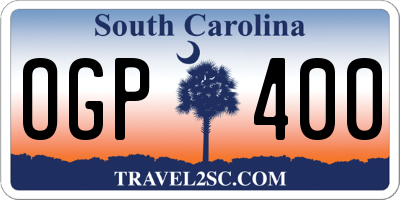 SC license plate OGP400