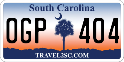 SC license plate OGP404