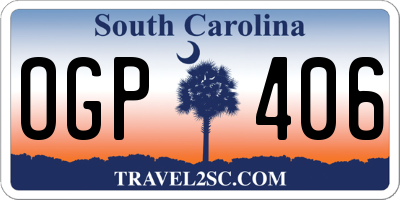 SC license plate OGP406