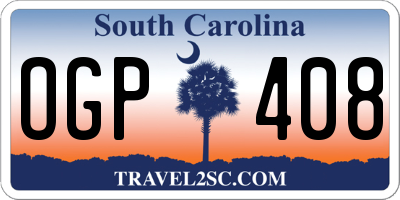 SC license plate OGP408