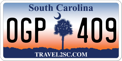 SC license plate OGP409