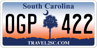 SC license plate OGP422