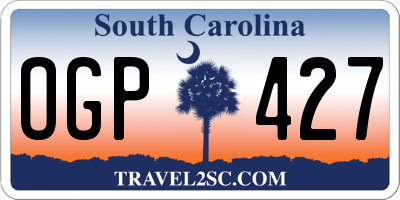 SC license plate OGP427