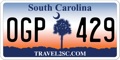 SC license plate OGP429
