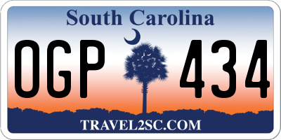 SC license plate OGP434