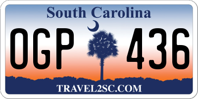 SC license plate OGP436