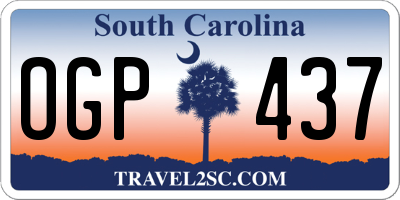 SC license plate OGP437