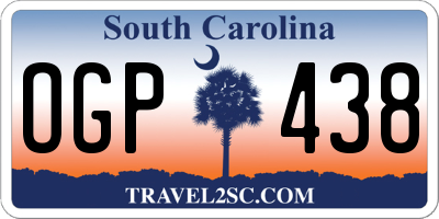 SC license plate OGP438