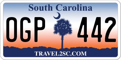 SC license plate OGP442