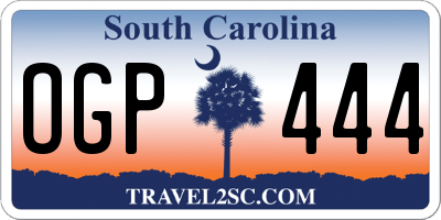 SC license plate OGP444