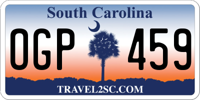 SC license plate OGP459
